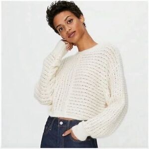 ARITZIA | WILFRED FREE - Fortune Crop Sweater - Alpaca/Mohair